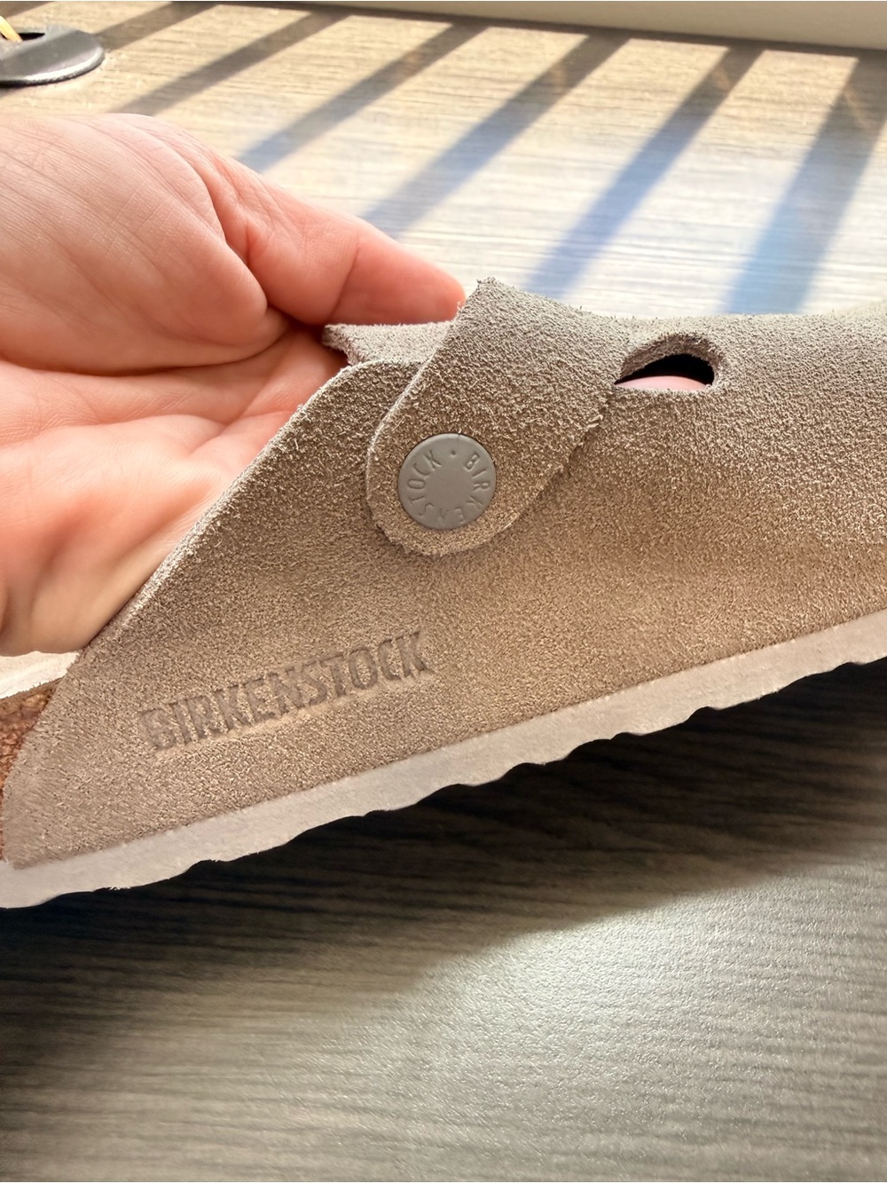 Birkenstock Boston Clog Mule in Taupe, size 38 - Picture 3 of 9